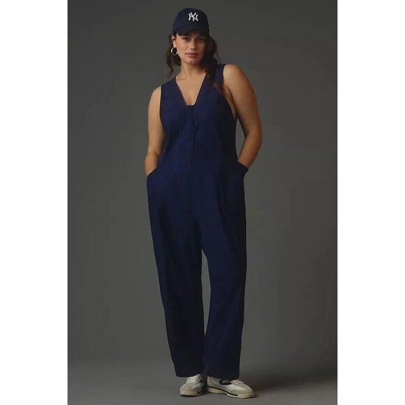 Daily Practice by Anthropologie Zip-Front Jumpsuit L - Picture 1 of 3